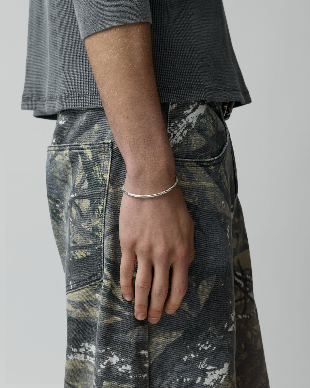 Rynor Bali Bracelet – 925 sterling silver ball bead chain bracelet, product detail photo