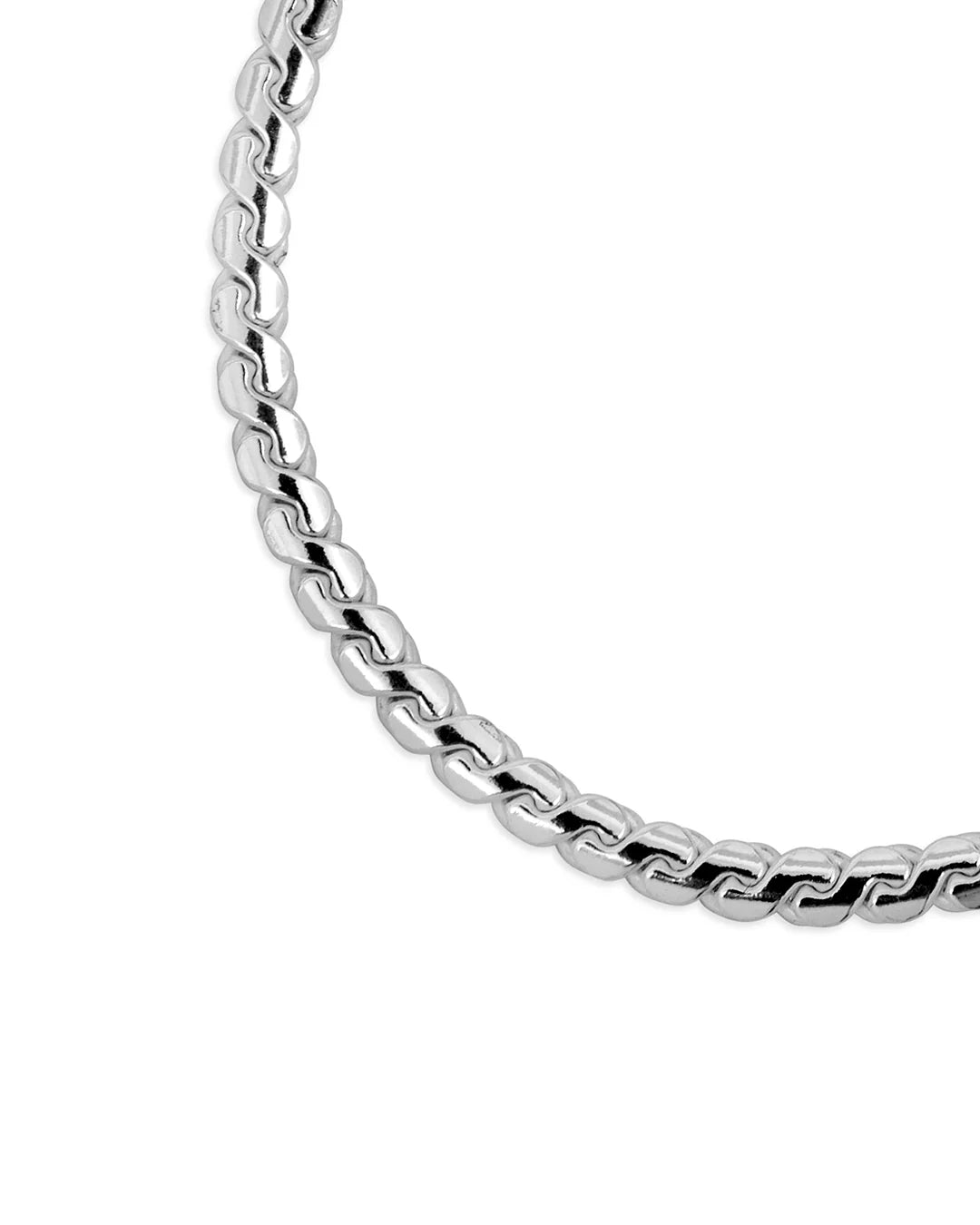 Rynor Egyptian Bracelet – 925 sterling silver dual link layered chain bracelet, product detail photo