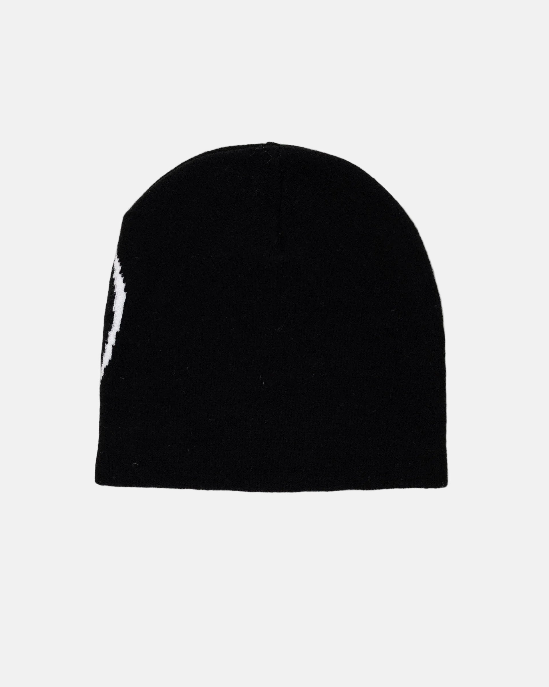 Rynor Flaming Faces Star Beanie – black knit beanie with flame face and star graphic, additional view