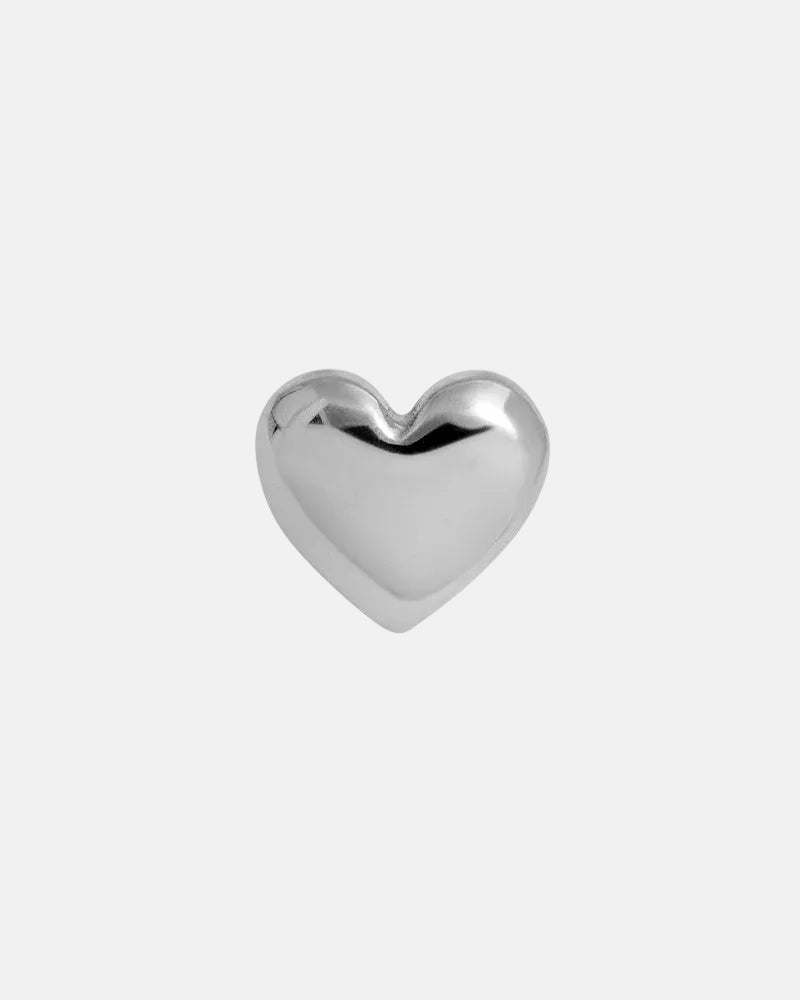 Rynor Heart Earring – 925 sterling silver heart stud earring, product detail photo