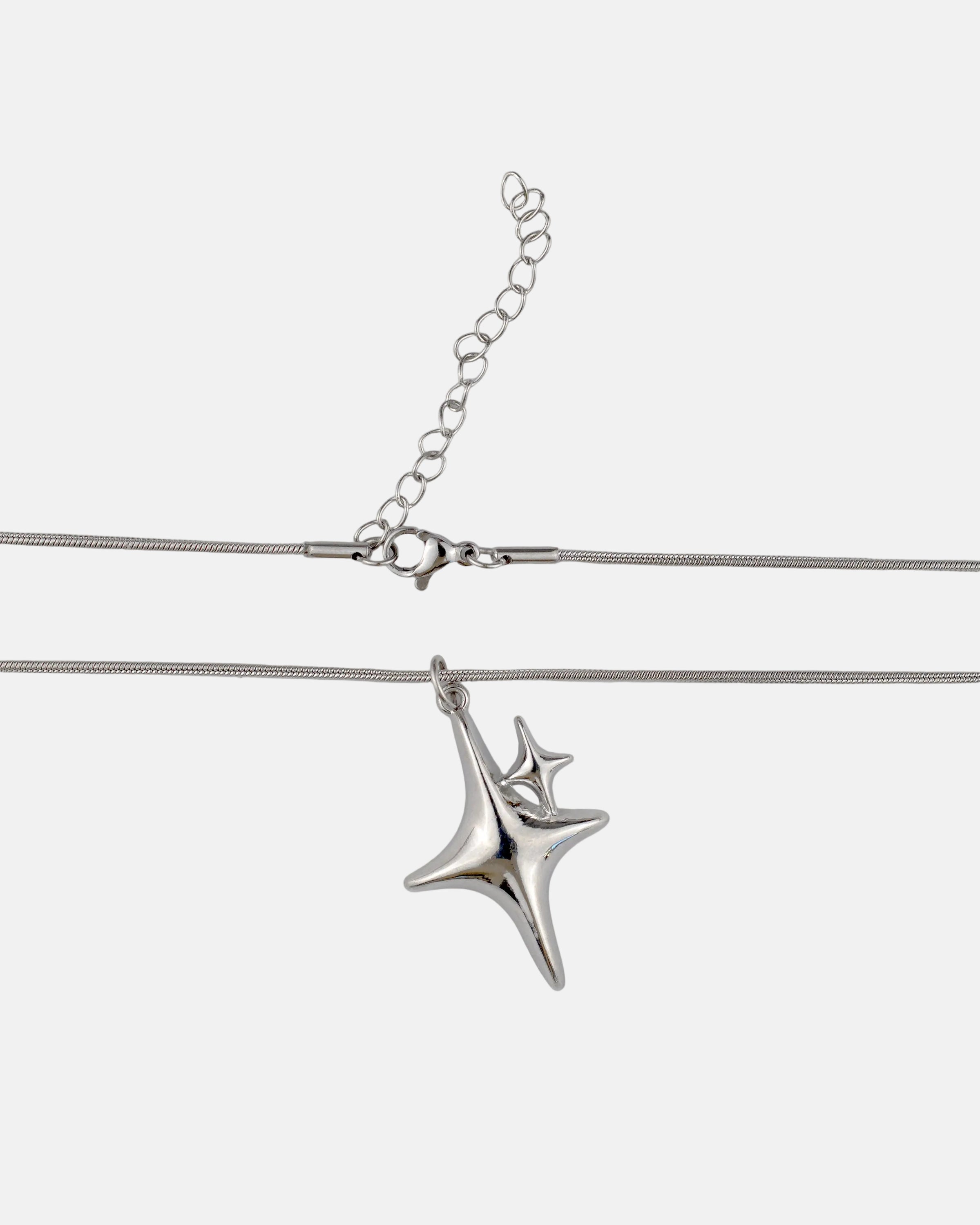 Rynor Shooting Star Necklace – silver shooting star drop pendant necklace, additional view